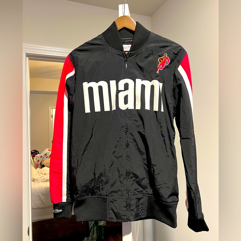 Retro Miami Heat Full Zip Jacket- Hardwood Classics